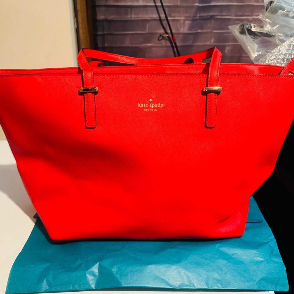Kate Spade LARGE Red Tote Bag - grab this deal!